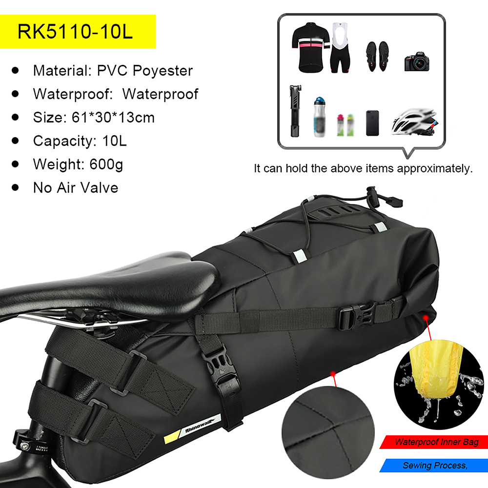 Saddle Bag Under Seat - Bike Saddle Tube Bag Waterproof Bicycle