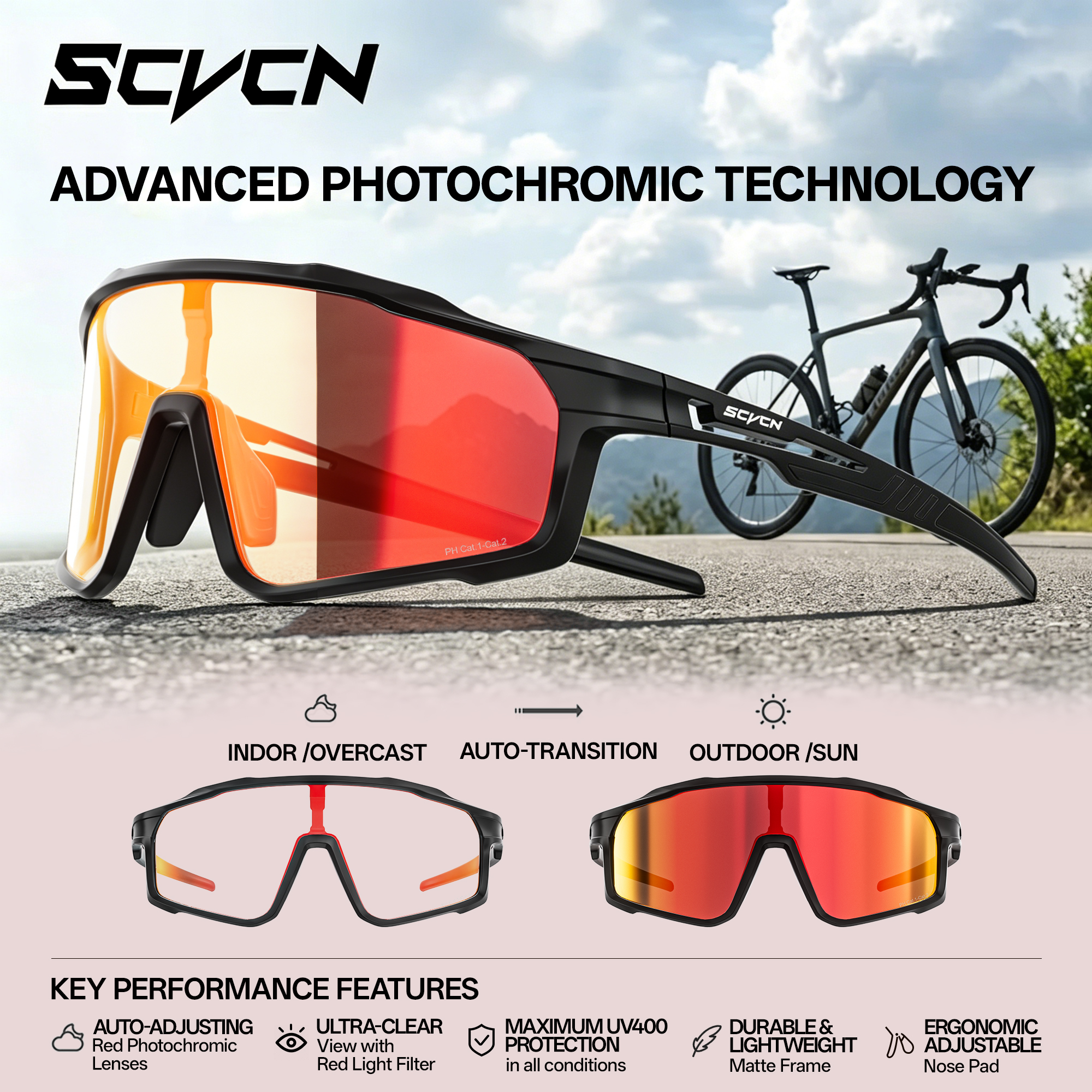 Commuting By Bike - SCVCN UV400 Cycling Baseball Camping Travel