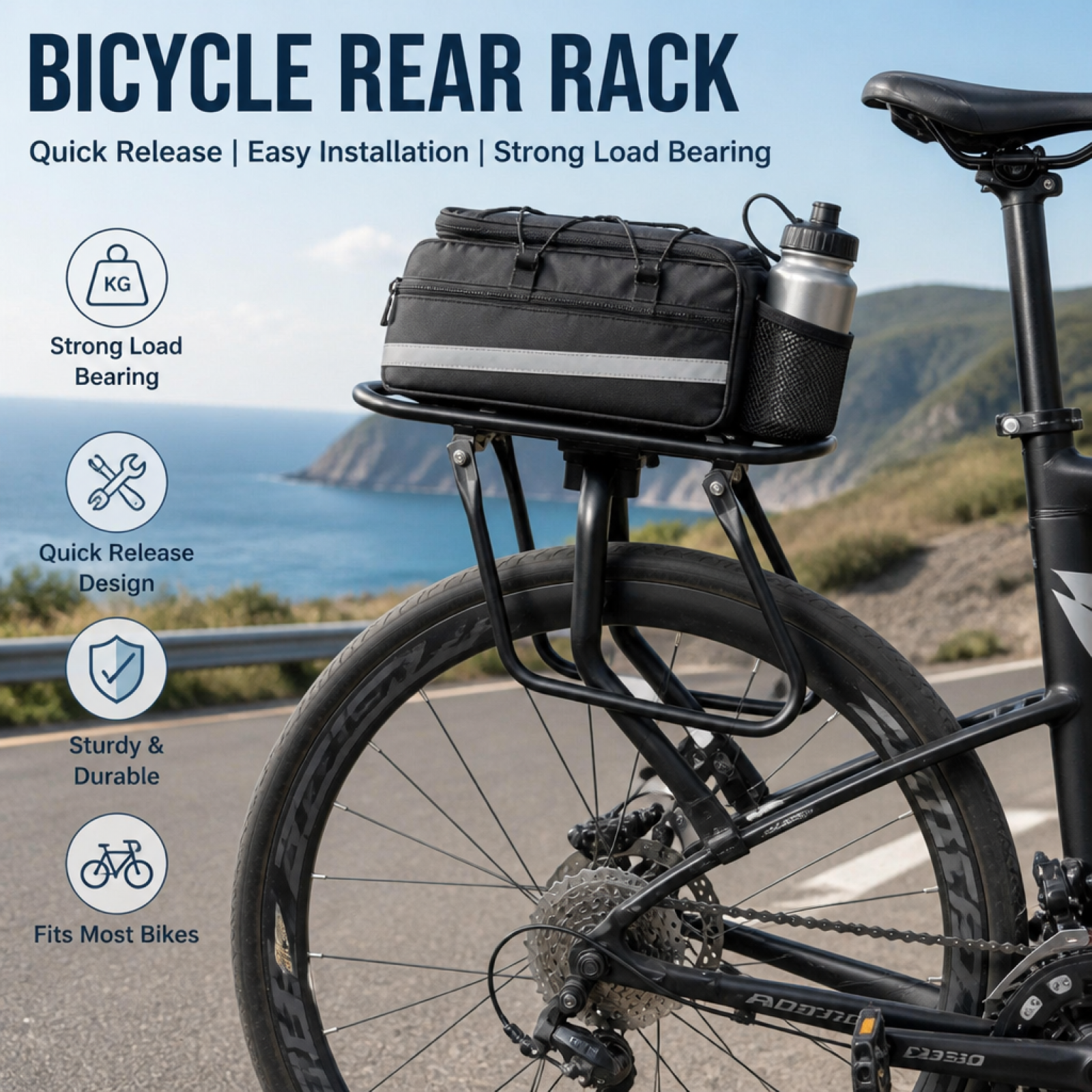 Cycling Commute - Quick Release Cycle Cargo Rack Easy
