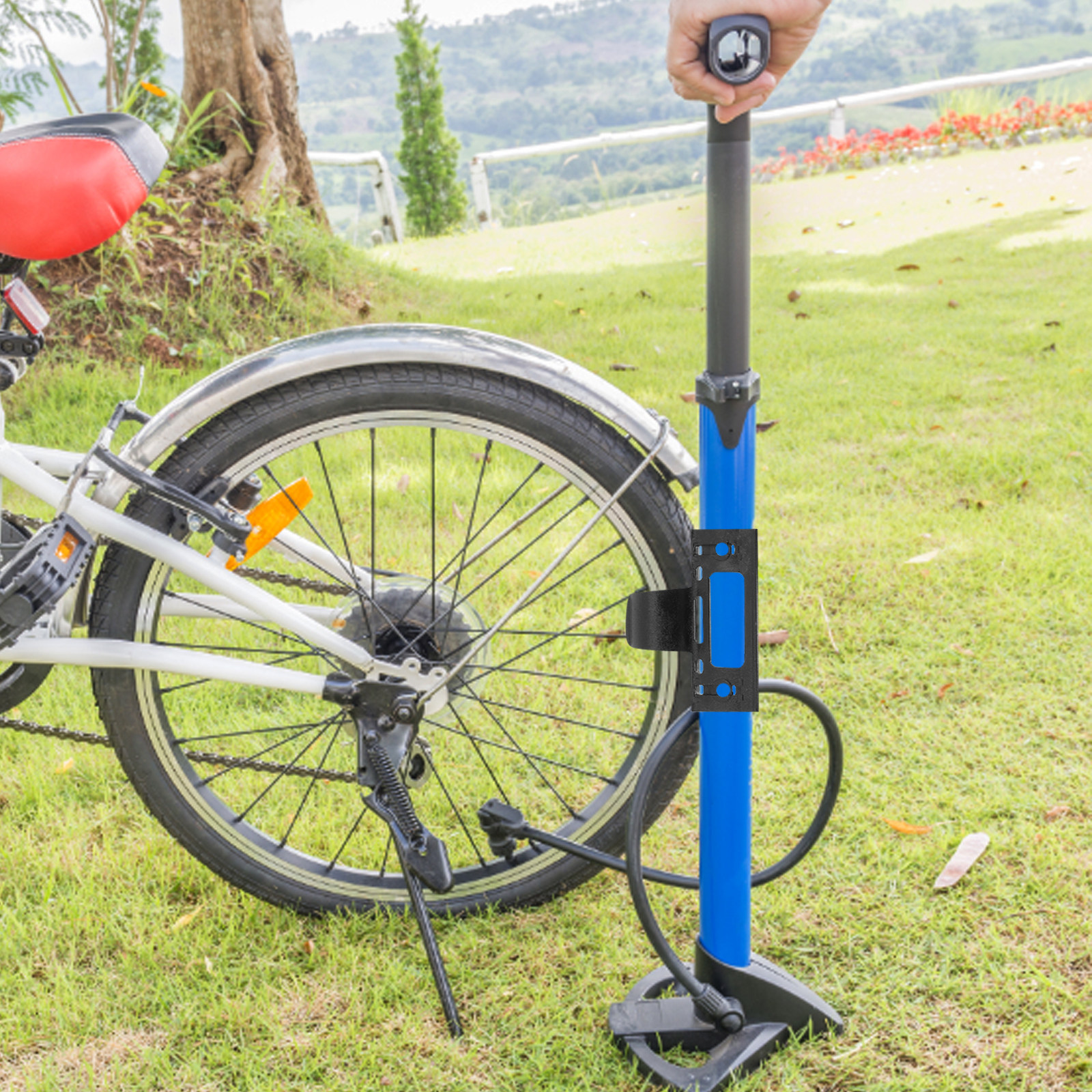 Bike Pump Frame Mount - 2Pcs Sturdy Portable Bike Pump Bracket