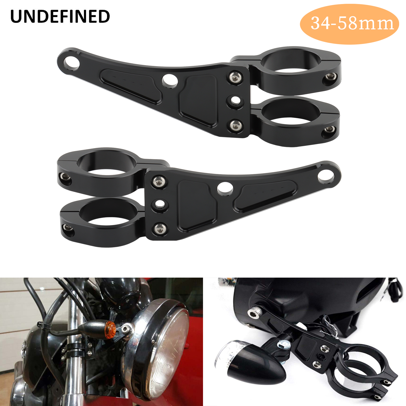 Cycling In City - 33mm-58mm Headlight Bracket Mount Clamps Fork
