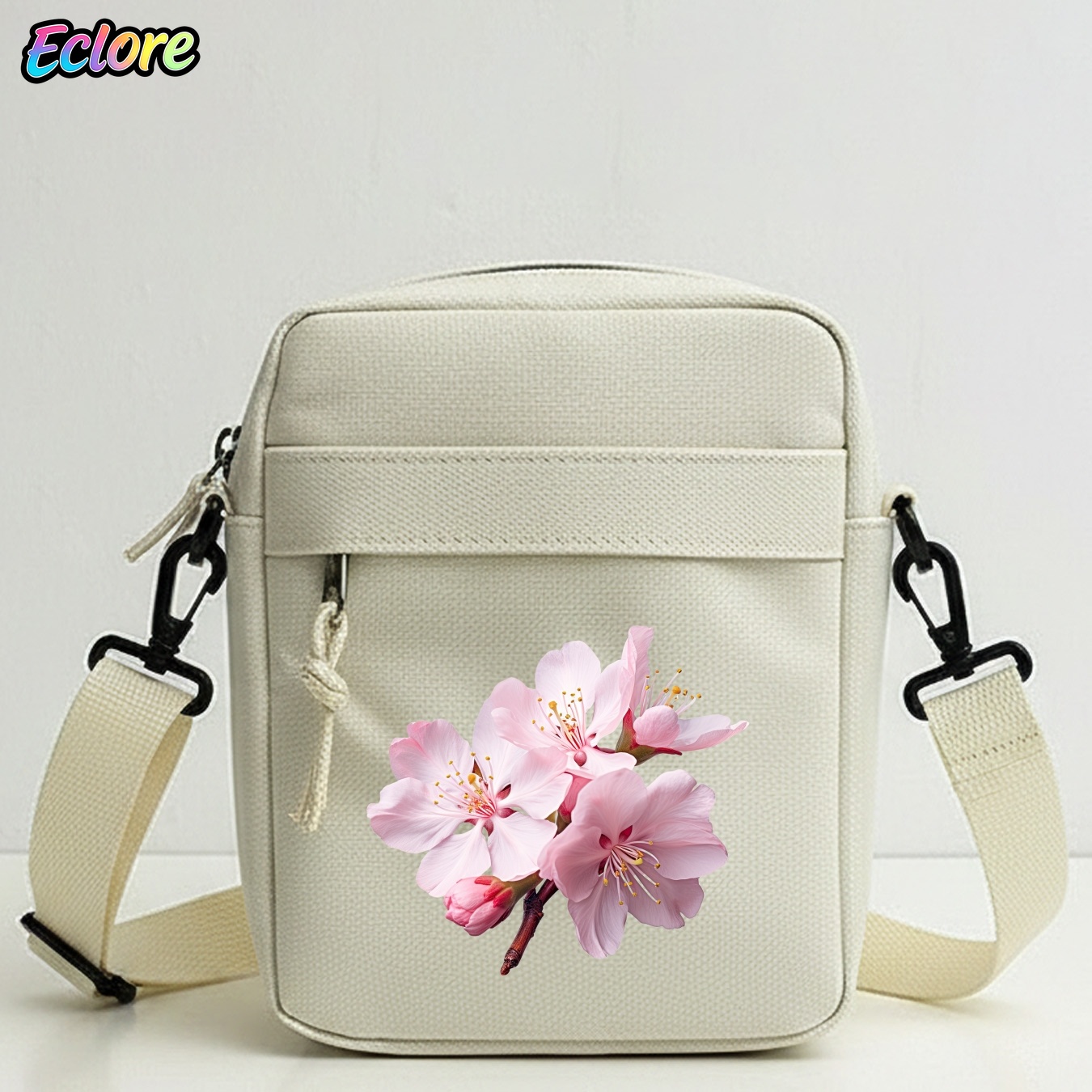 Cycling Commute - Sakura Floral Print Shoulder Bag Adjustable