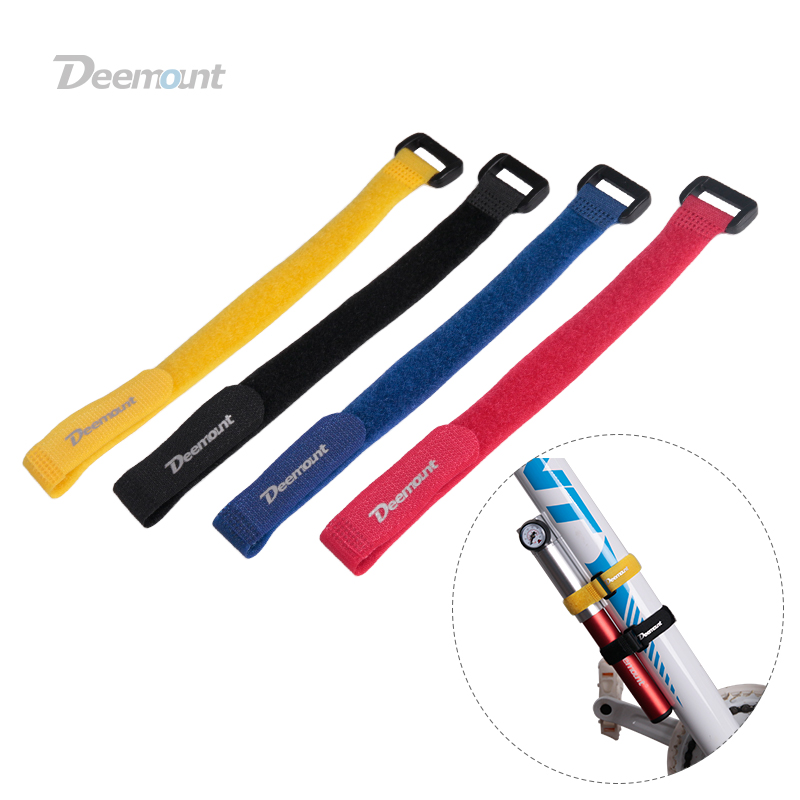 Bike Pump Frame Mount - Deemount 4PCS Bicycle Nylon Hook/Loop Tape