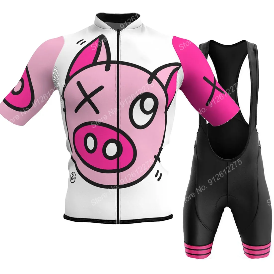 Cycling Commute Shorts - Set Cartoon Comic Pig 2023 Cycling