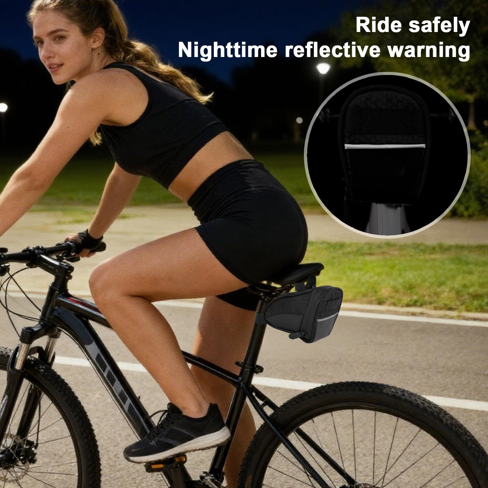 Saddle Bag Under Seat - Large Zipper Pouch Bike Bag Waterproof