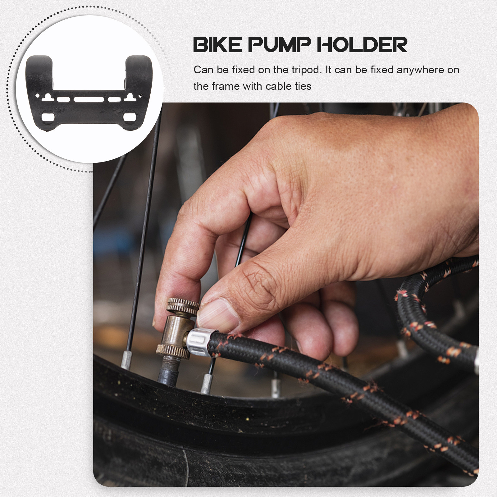 Bike Pump Frame Mount - Reliable Bike Pump Holder Strong Plastic