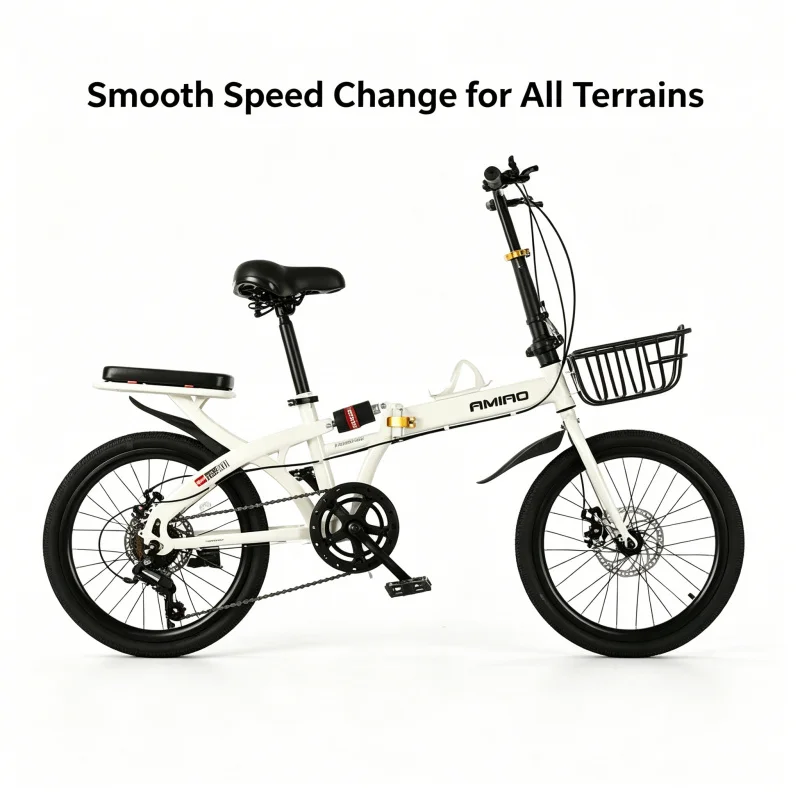 Commuter Biking - 20-inch Ultra-Light Folding Bike 7-Speed Portable