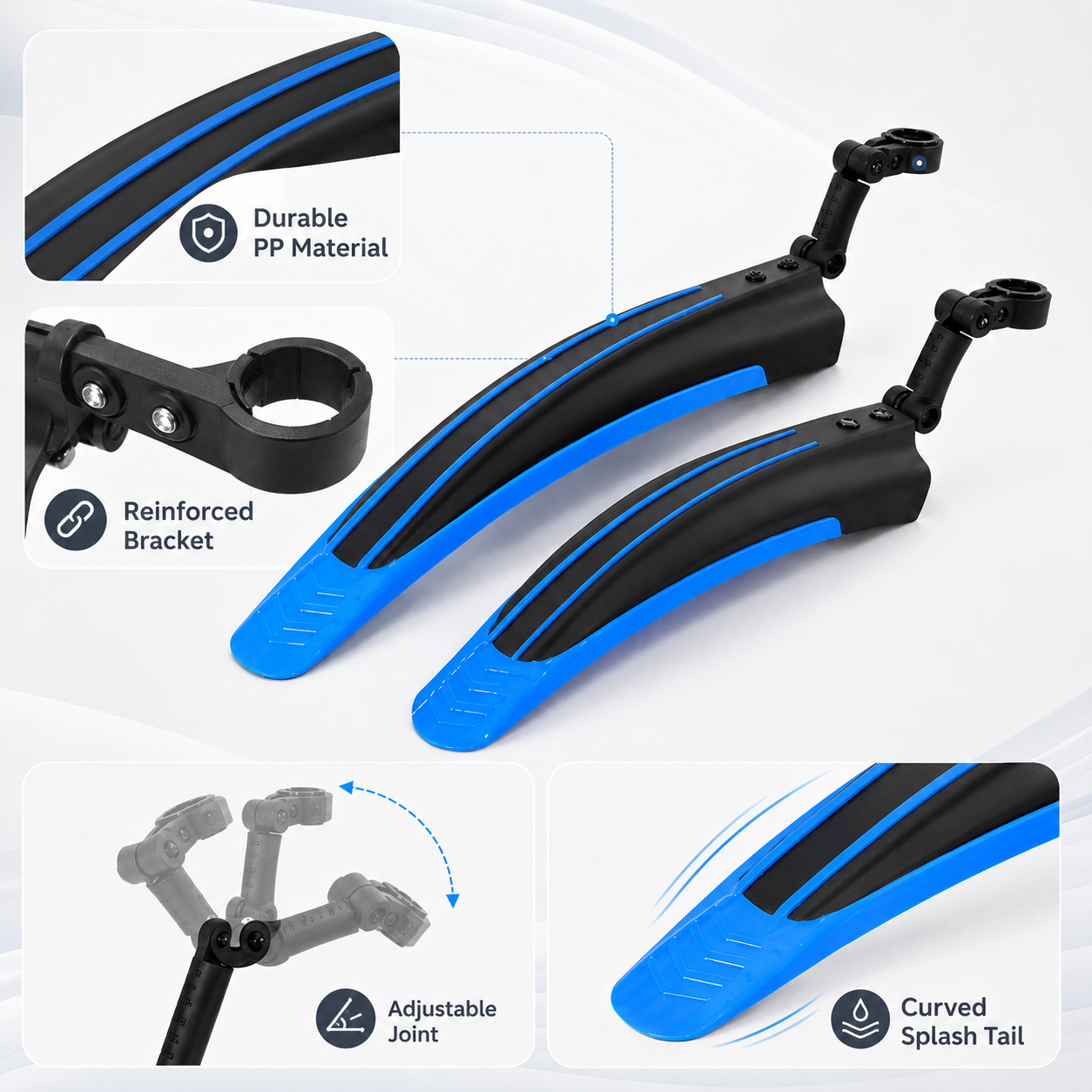 PINMOAP 2PCS Bicycle Mudguard  - Cycling Commute Rain ulasan dan harga