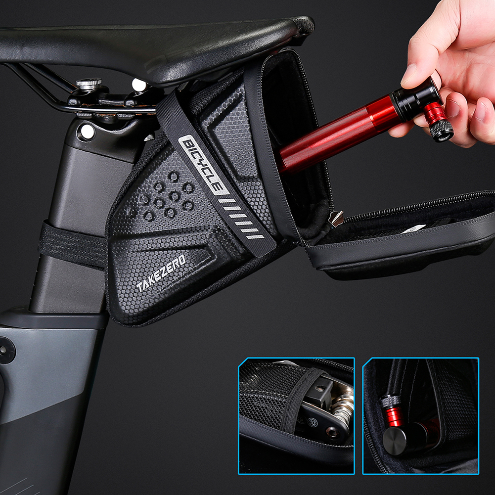 Bicycle Tail Bag 1L EVA Hard S - Saddle Bag Under Seat ulasan dan harga