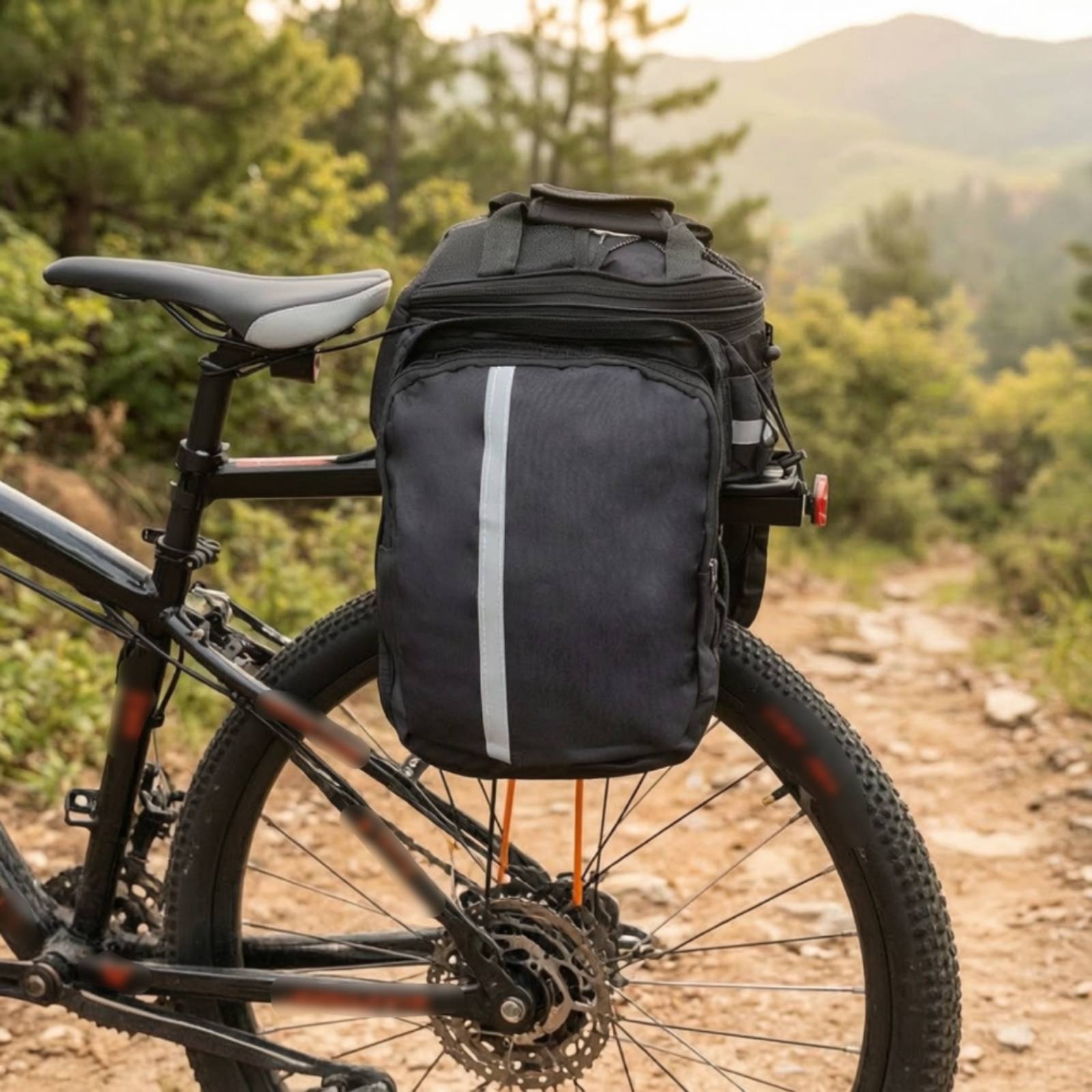 Bike Trunk Bag with Rain Cover - Cycling Commute Rain ulasan dan harga