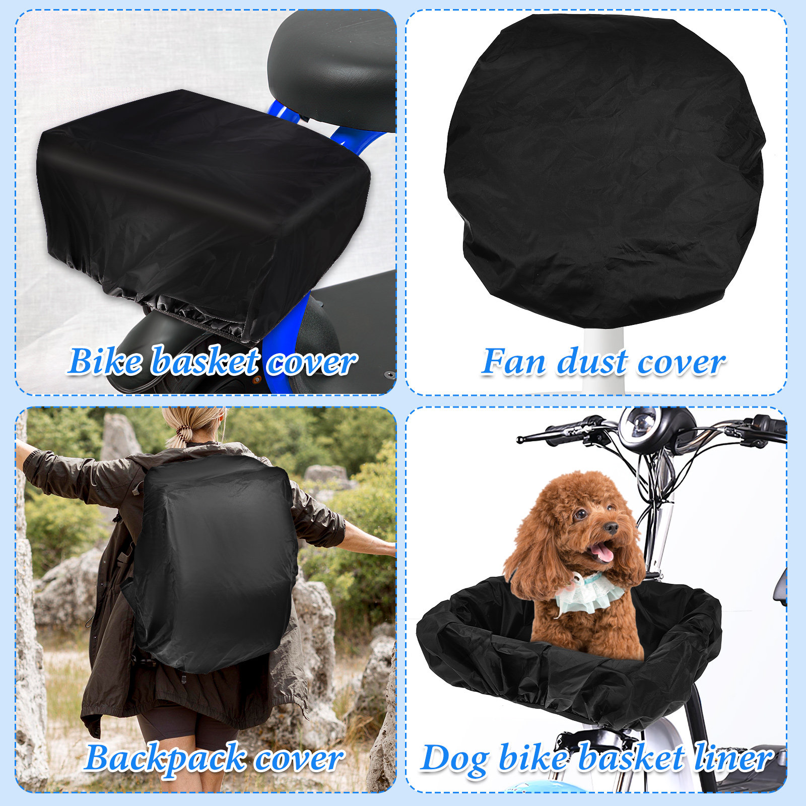 2Pcs Bike Basket Protective Co - Cycling Commute Rain ulasan dan harga