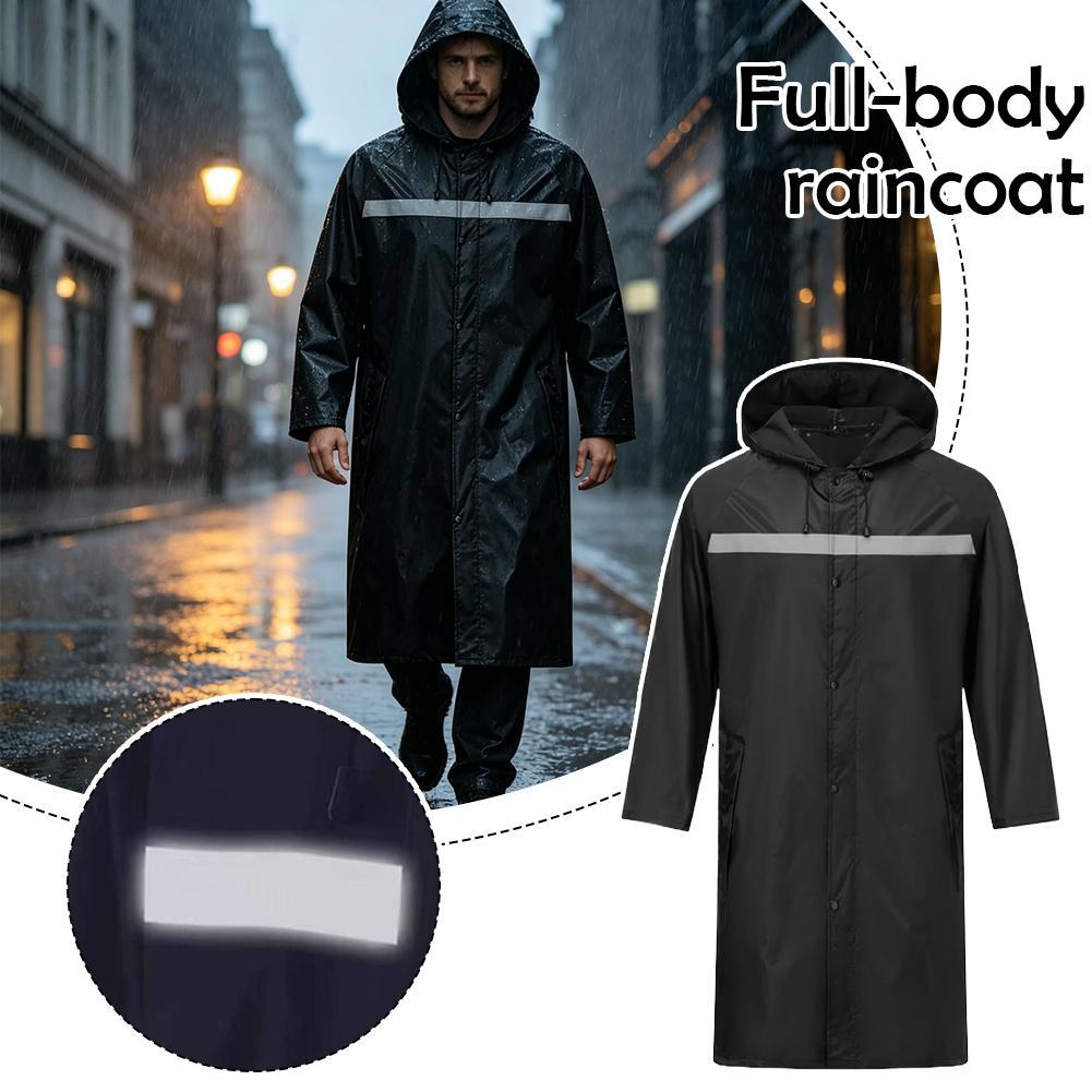Unisex Full-Body Raincoat with - Cycling Commute Rain ulasan dan harga
