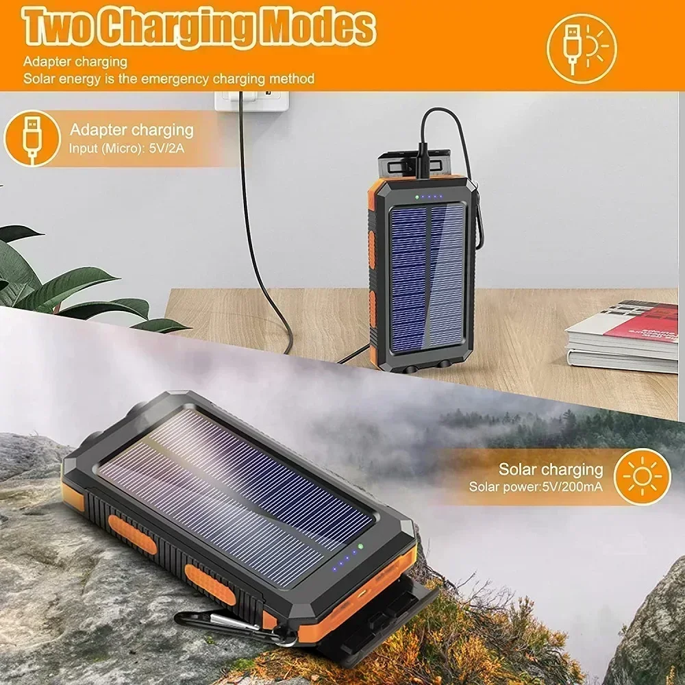 Lenovo 50000mAh Solar Power Ba - Usb Charger Dynamo ulasan dan harga