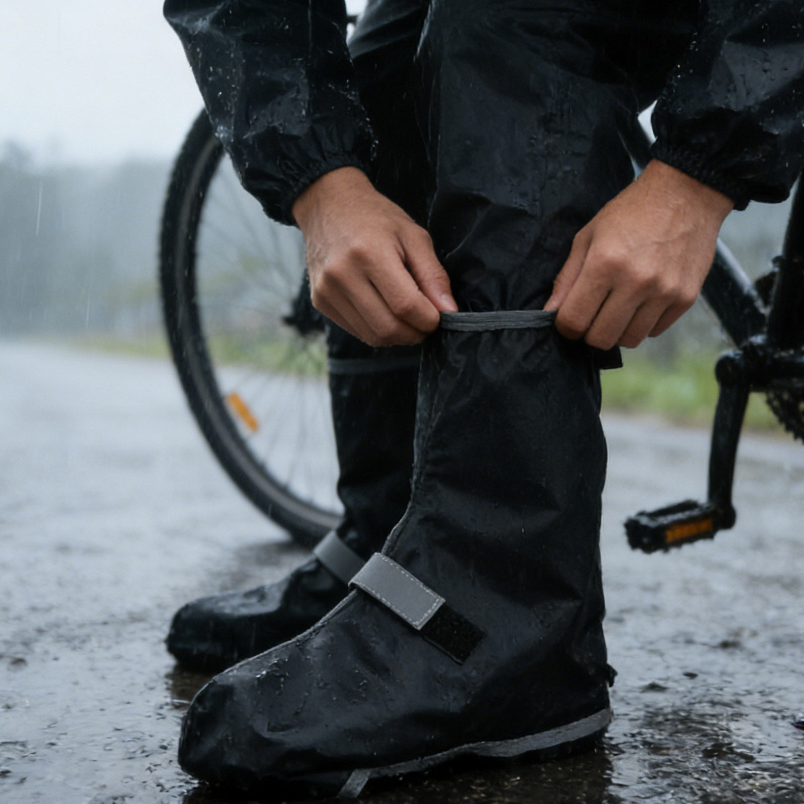 1Pair Waterproof Cycling Shoe  - Cycling Commute Rain ulasan dan harga