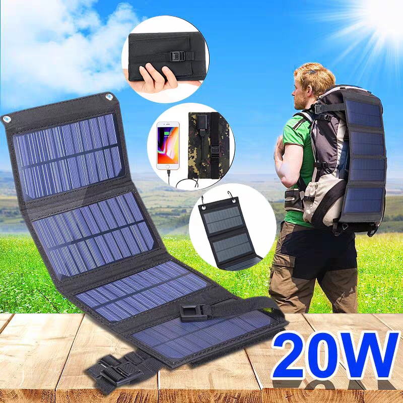 Foldable Solar Panel 20W 50W 6 - Usb Charger Dynamo ulasan dan harga