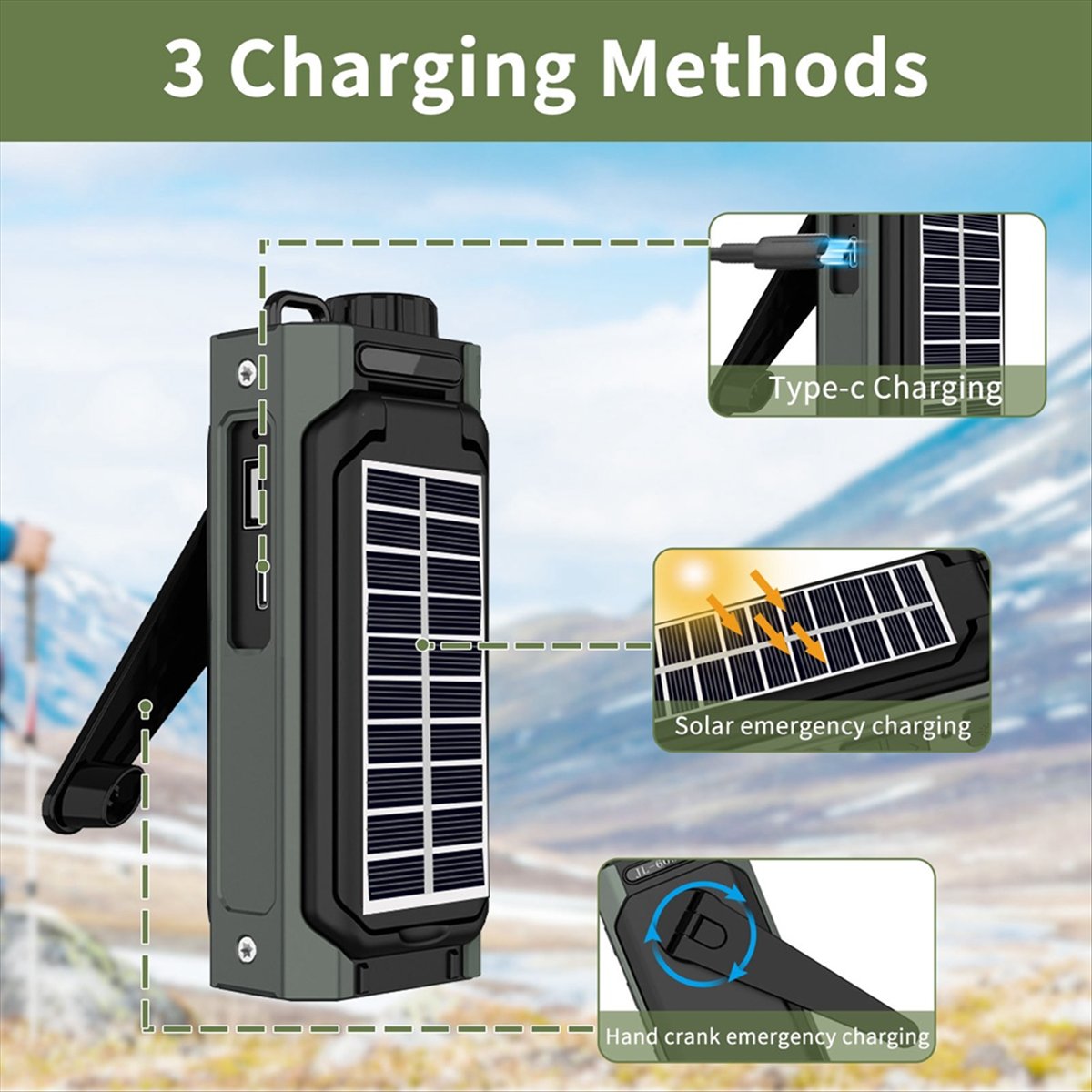 A26Z Portable Solar Radio, Eme - Usb Charger Dynamo ulasan dan harga