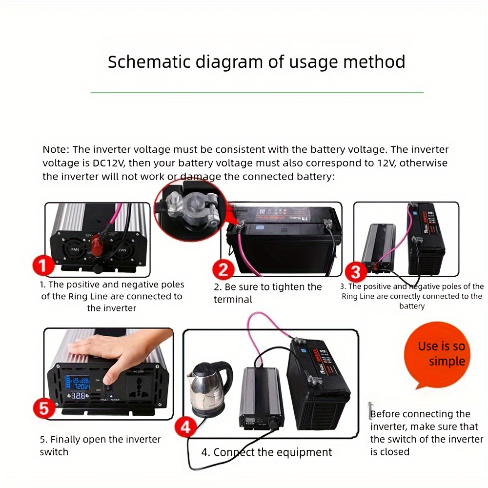 Inverter 12v 220v Solar Invert - Usb Charger Dynamo ulasan dan harga
