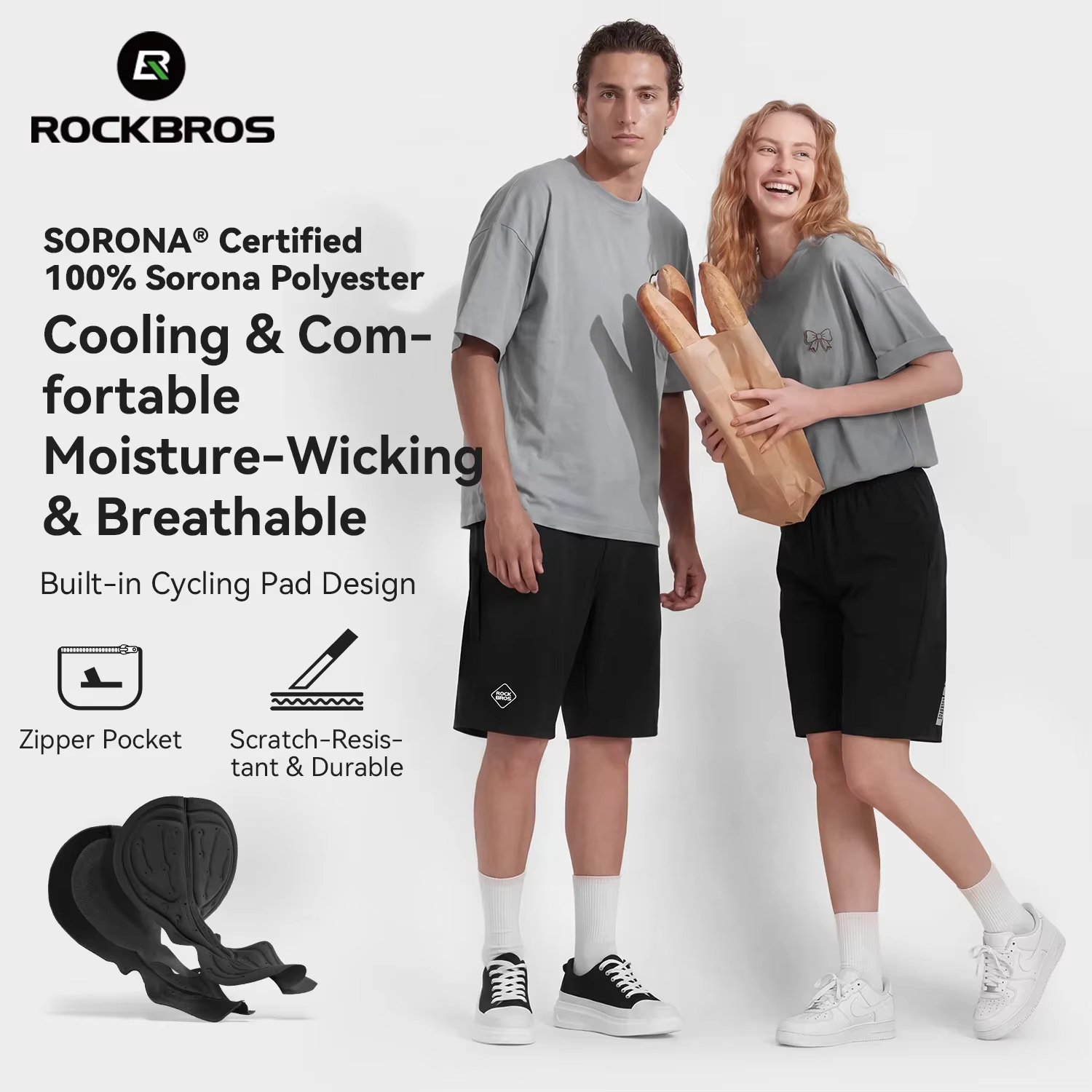 ROCKBRS Casual Cycling Shorts  - Cycling Shorts For Commute ulasan dan harga