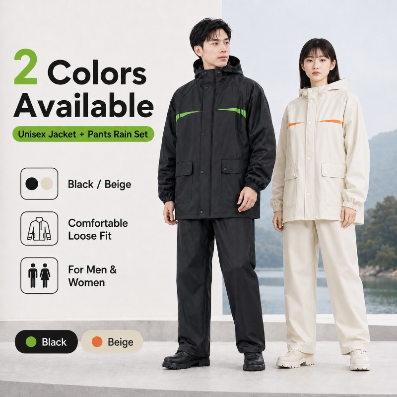 Unisex 2-Piece Waterproof Cycl - Cycling Commute Rain ulasan dan harga