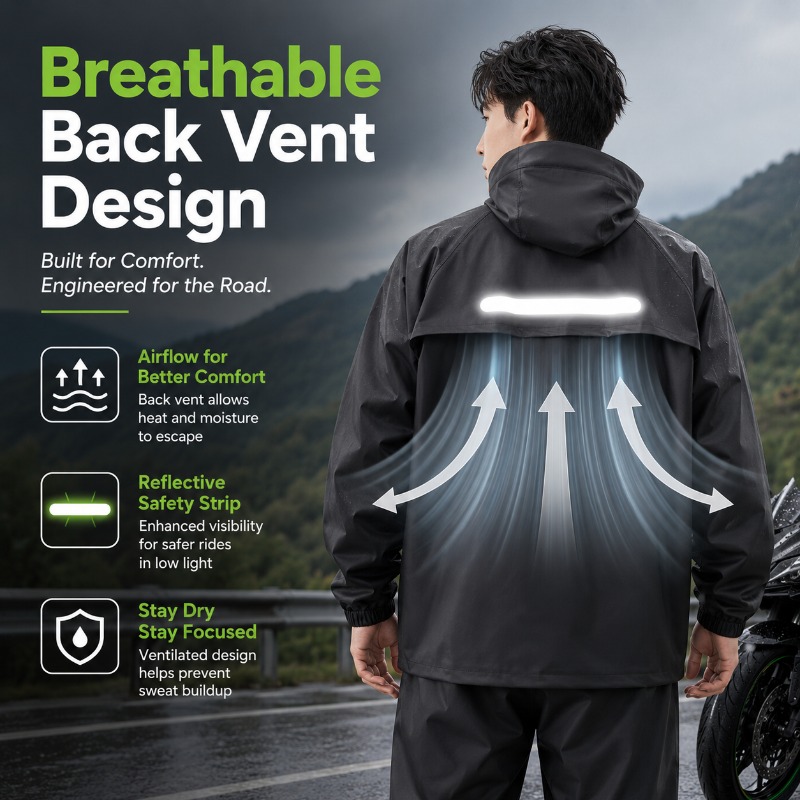 Unisex 2-Piece Waterproof Cycl - Cycling Commute Rain ulasan dan harga