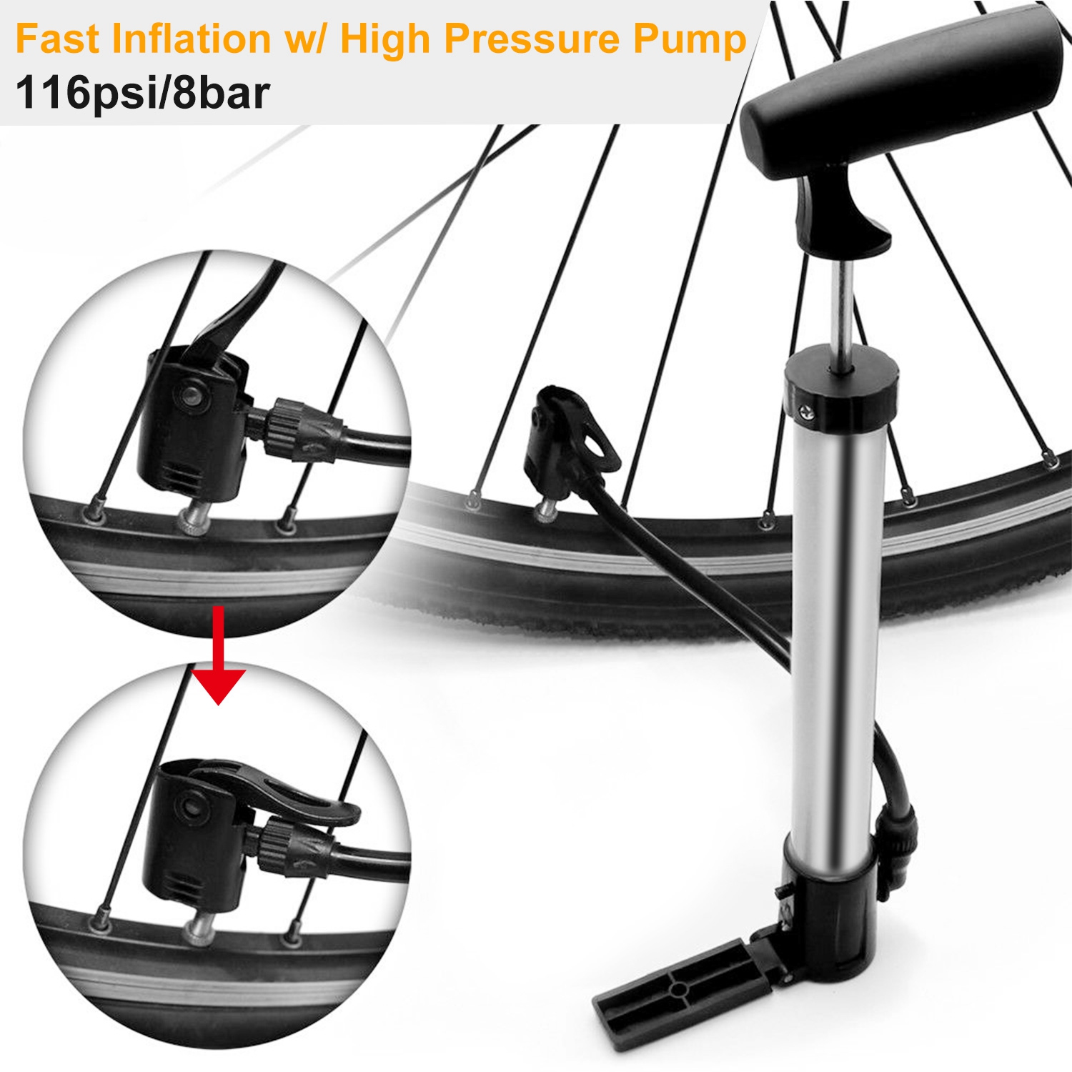 Mini Portable Bike Tire Pump,  - Bike Pump Frame Mount ulasan dan harga