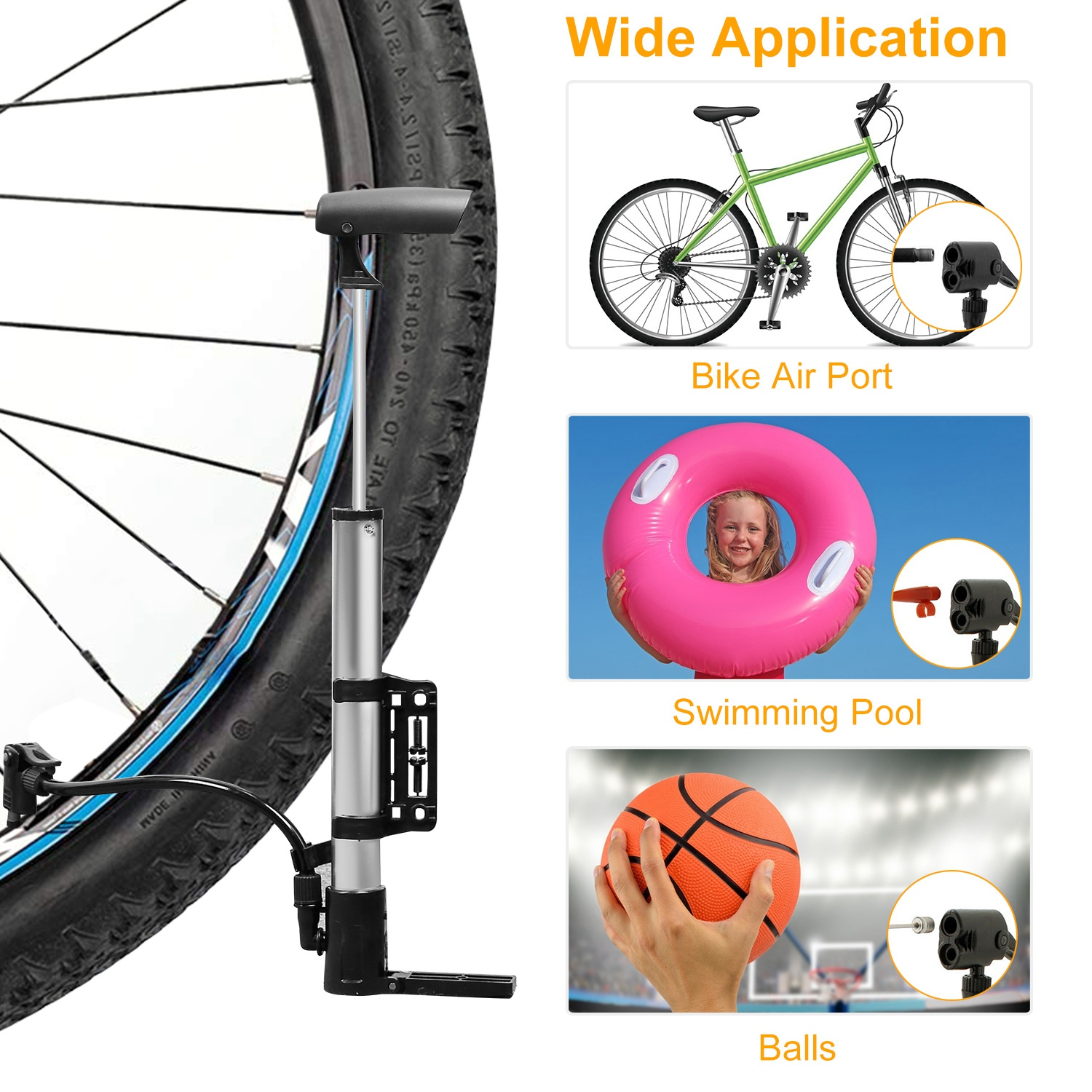 Mini Portable Bike Tire Pump,  - Bike Pump Frame Mount ulasan dan harga
