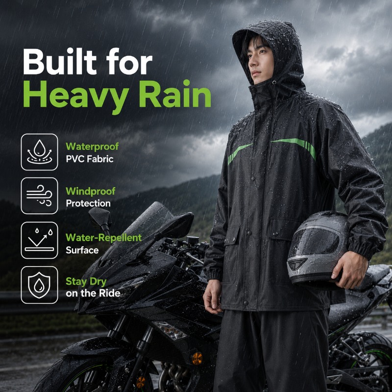 Unisex 2-Piece Waterproof Cycl - Cycling Commute Rain ulasan dan harga