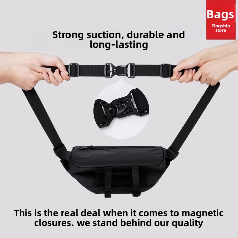 Magnetic Buckle Men Crossbody  - Cycling Commute ulasan dan harga