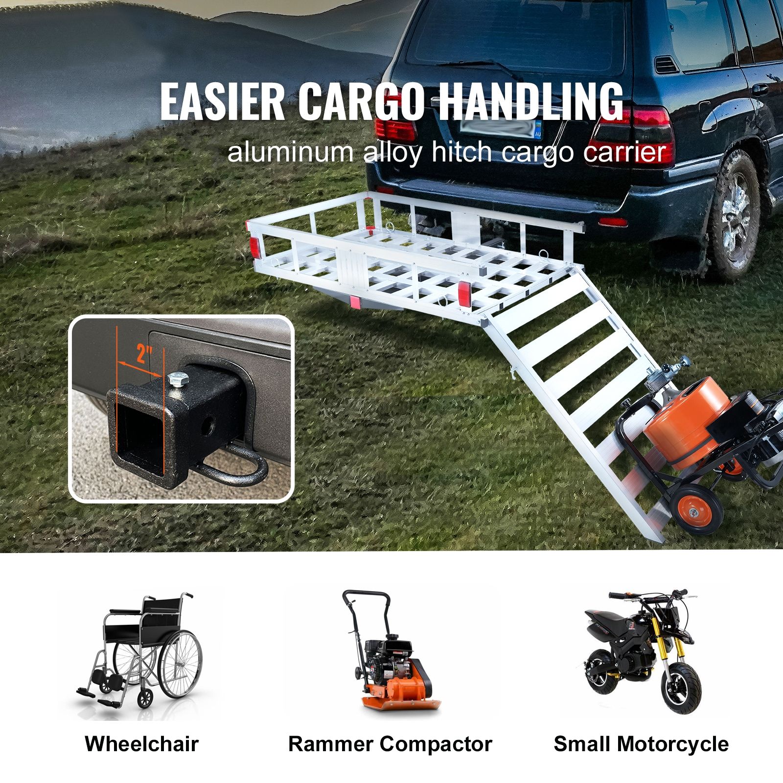 50 X 29.5 X 8.7 Inch Hitch Car - Cargo Rack Aluminum ulasan dan harga