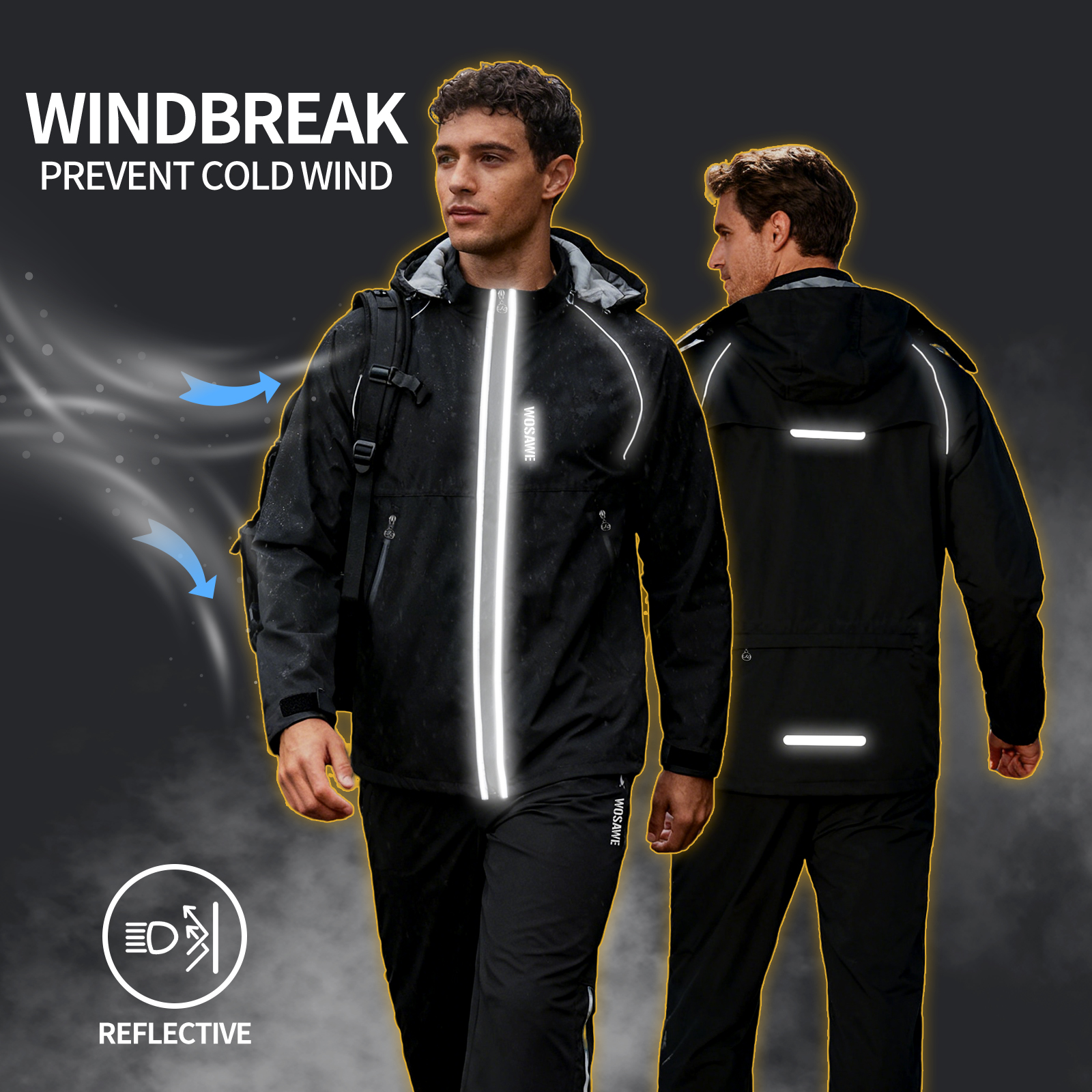 WOSAWE Reflective Motorcycle R - Cycling Commute Rain ulasan dan harga