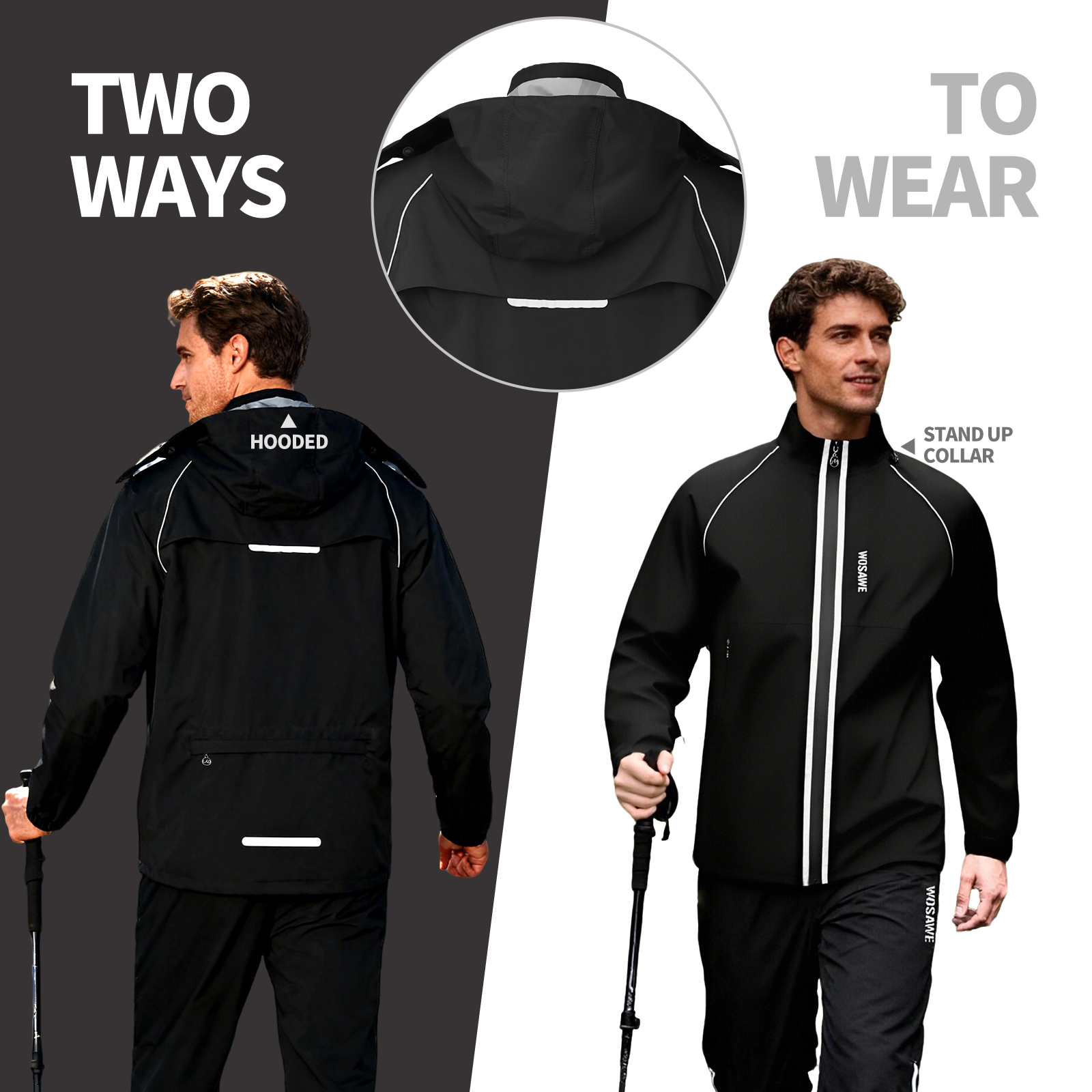 WOSAWE Reflective Motorcycle R - Cycling Commute Rain ulasan dan harga