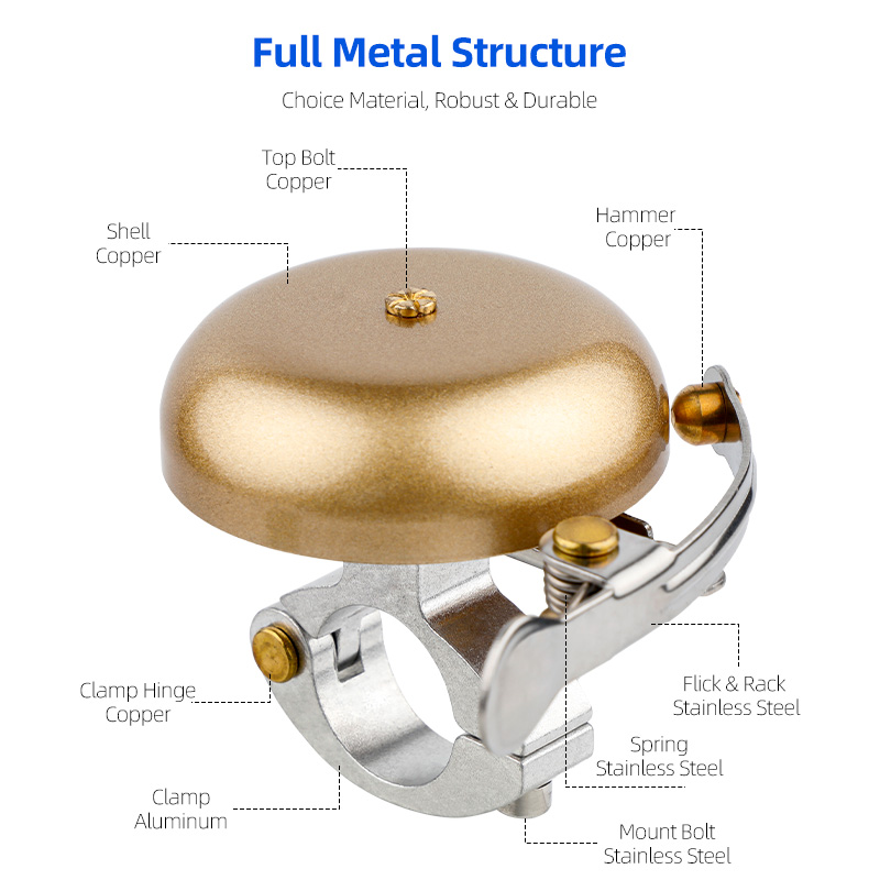 Deemount Classic Cycle Brass B - Bell Handlebar Ring ulasan dan harga