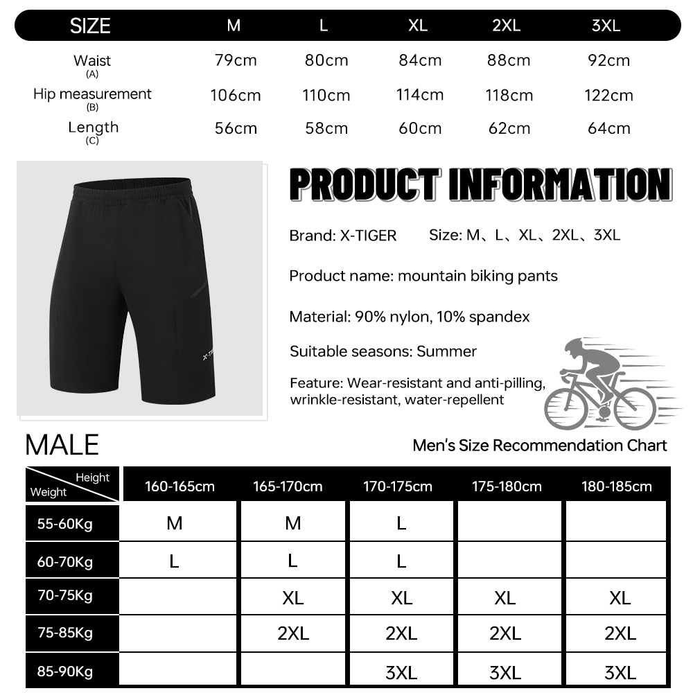 X-TIGER 2 in 1 Cycling Shorts  - Cycling Shorts For Commute ulasan dan harga