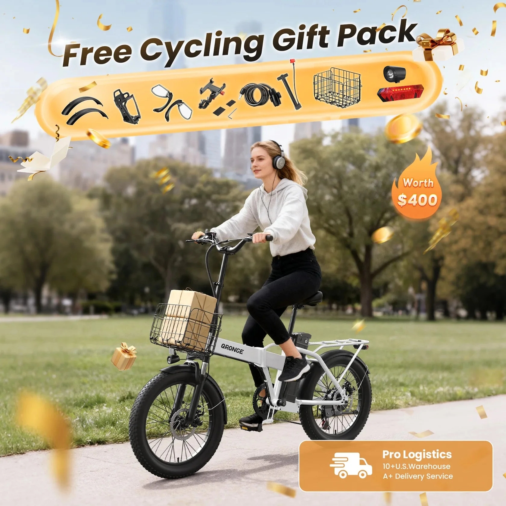 QRONGE Waterfall Folding Elect - Commuting With Bike ulasan dan harga
